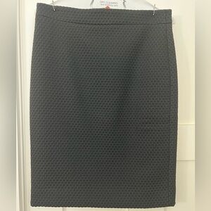 J. Crew Black Textured Pencil Skirt